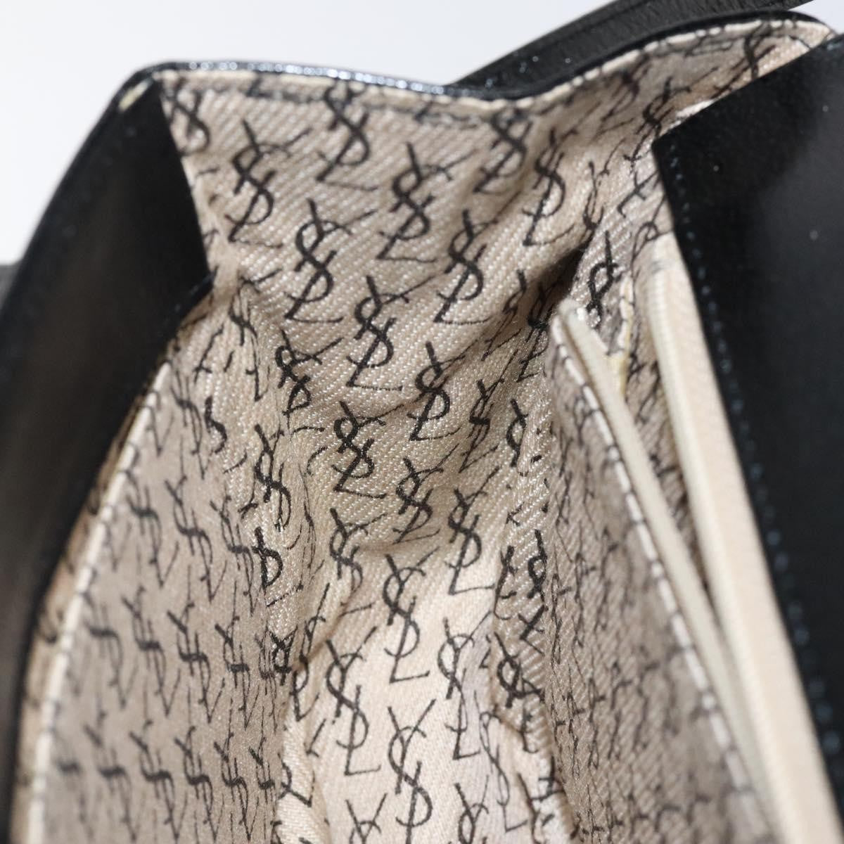 Saint Laurent Vintage Shoulder Bag Leather, BLACK, LEATHER, Shoulder bag