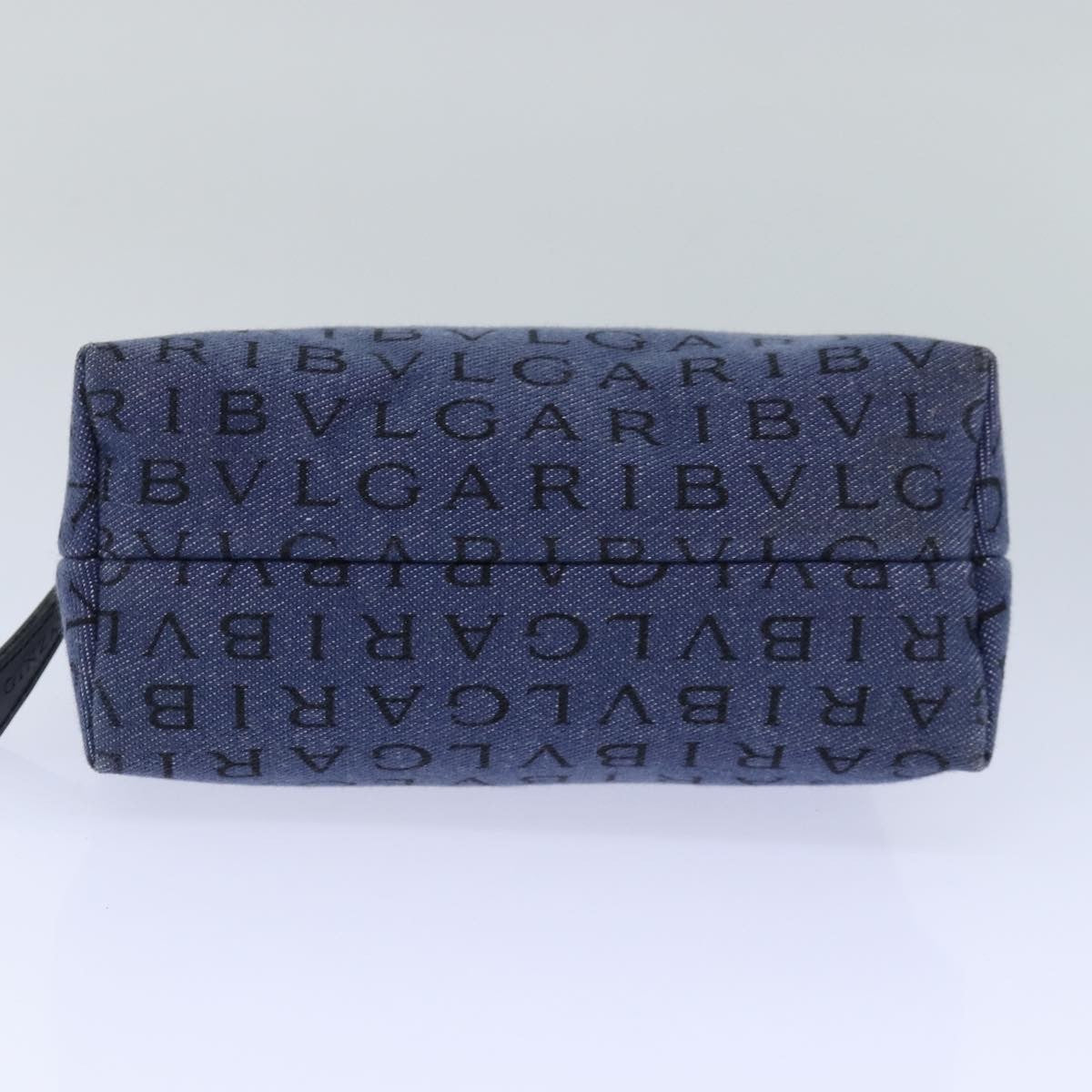 Bvlgari B.Zero1 Logomania Bag Canvas with Leather, BLUE, CANVAS, Clutche & pouche