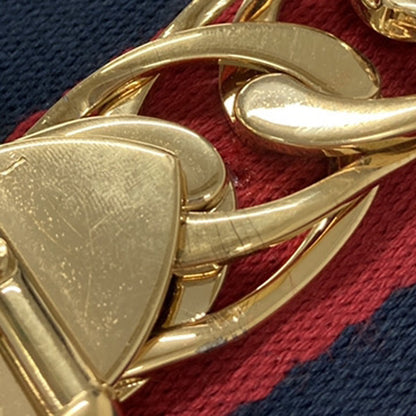 Gucci Sylvie Shoulder Bag Leather, BLUE, LEATHER, Shoulder bag