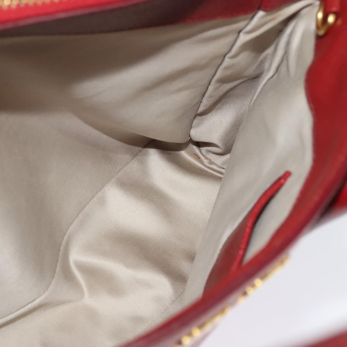Miu Miu Zip Tote Leather, RED, LEATHER, Tote bag