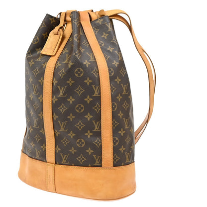 Louis Vuitton Randonnee Backpack Monogram Canvas, BROWN, CANVAS, Shoulder bag