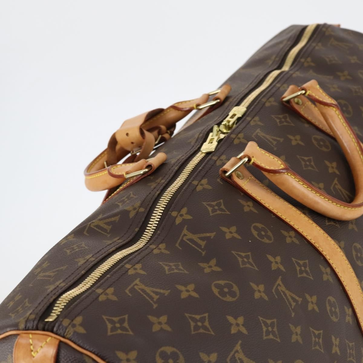 Louis Vuitton Keepall Bag Monogram Canvas, BROWN, CANVAS, Travel bag