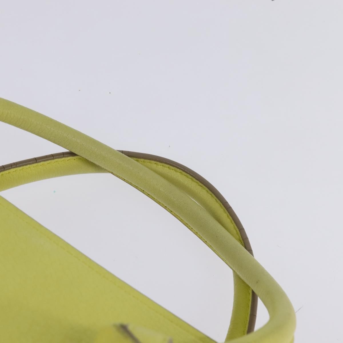 Celine Tie Knot Tote Smooth Leather, YELLOW, LEATHER, Tote bag