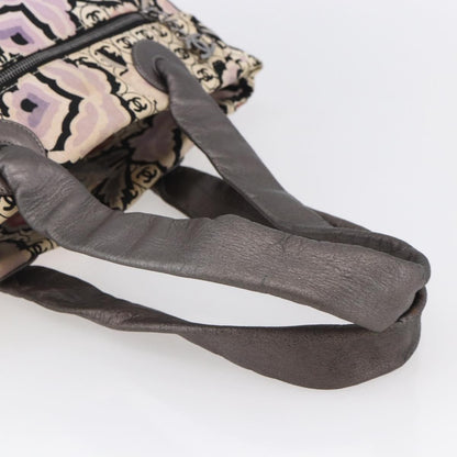 Chanel Vintage Floral Tote Canvas, BEIGE, CANVAS, Tote bag