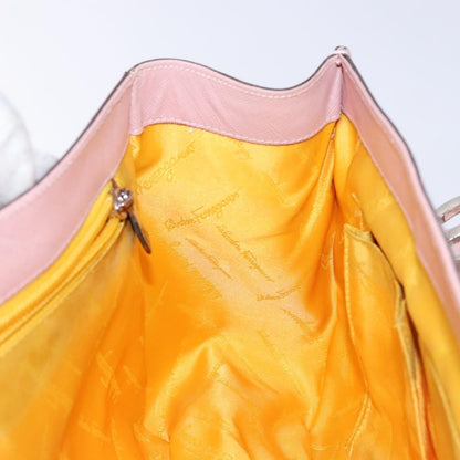 Salvatore Ferragamo Gancini handbag Leather, PINK, LEATHER, Handbag