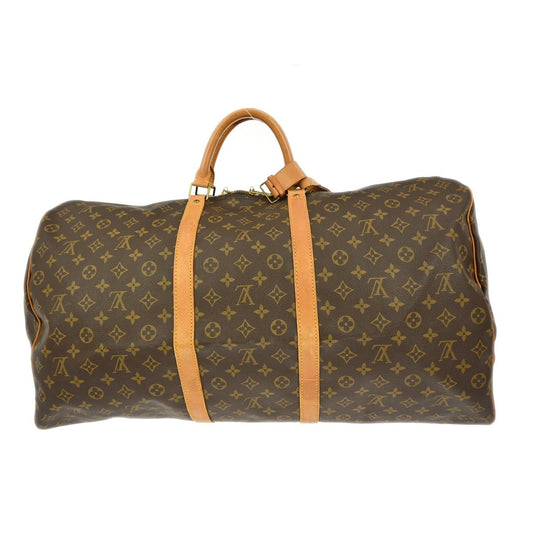 Louis Vuitton Keepall Bag Monogram Canvas, BROWN, CANVAS, Travel bag