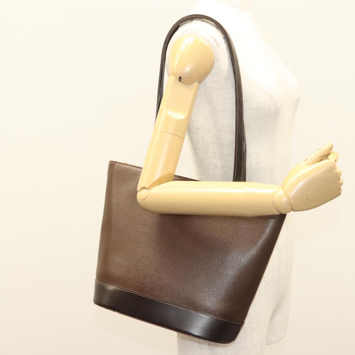 Burberry Handle Tote Leather, BROWN, LEATHER, Tote bag