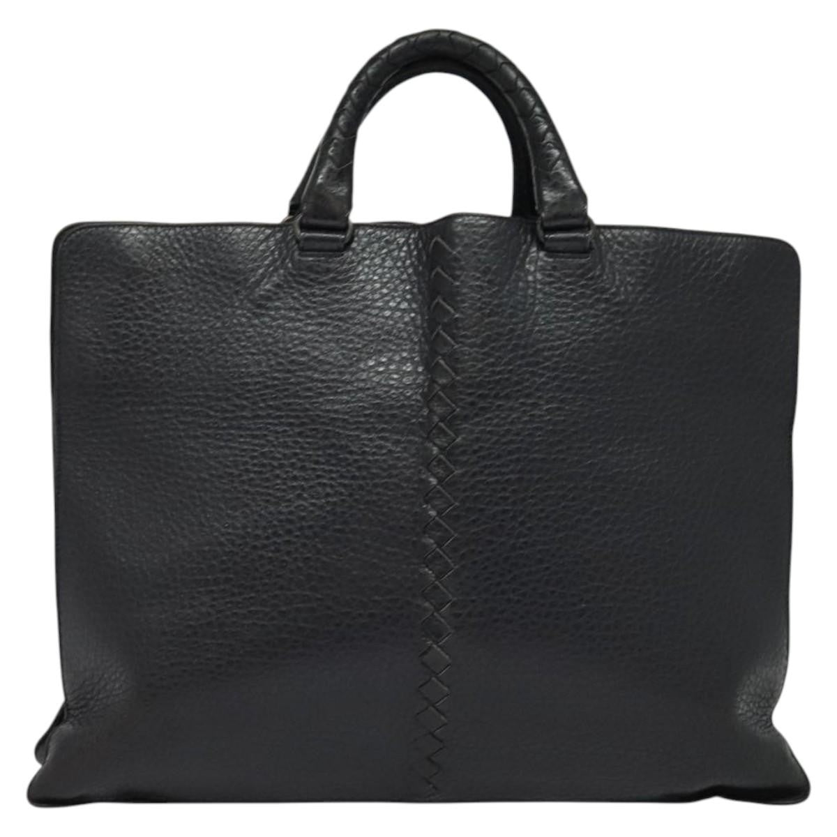 Bottega Veneta Double Compartment Convertible Tote Intrecciato Nappa, BLACK, LEATHER, Tote bag