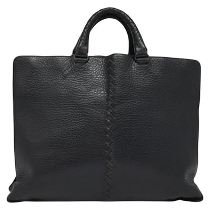 Bottega Veneta Double Compartment Convertible Tote Intrecciato Nappa, BLACK, LEATHER, Tote bag