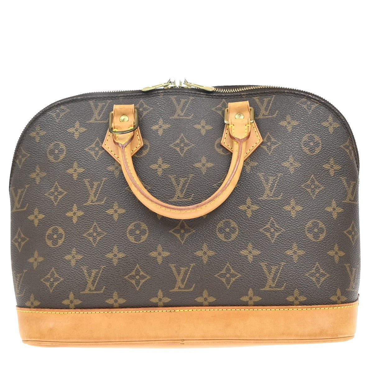 Louis Vuitton Alma Voyage Handbag Monogram Canvas, BROWN, LEATHER, Handbag