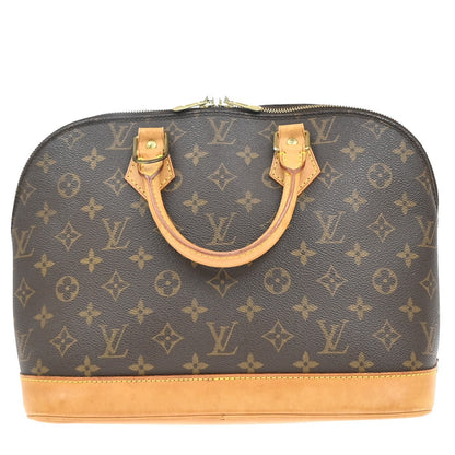 Louis Vuitton Alma Voyage Handbag Monogram Canvas, BROWN, LEATHER, Handbag