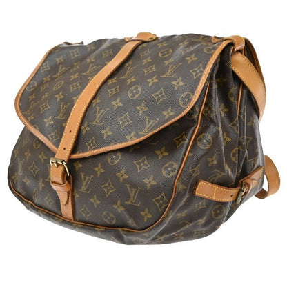 Louis Vuitton Saumur Handbag Monogram Canvas, Brown, Canvas, Shoulder Bag