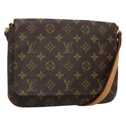 Louis Vuitton Musette Tango Handbag Monogram Canvas, BROWN, CANVAS, Handbag