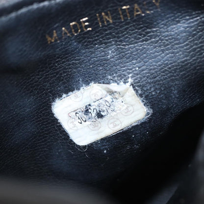 Chanel Chain Shoulder Bag Leather, BLACK, LEATHER, Shoulder bag