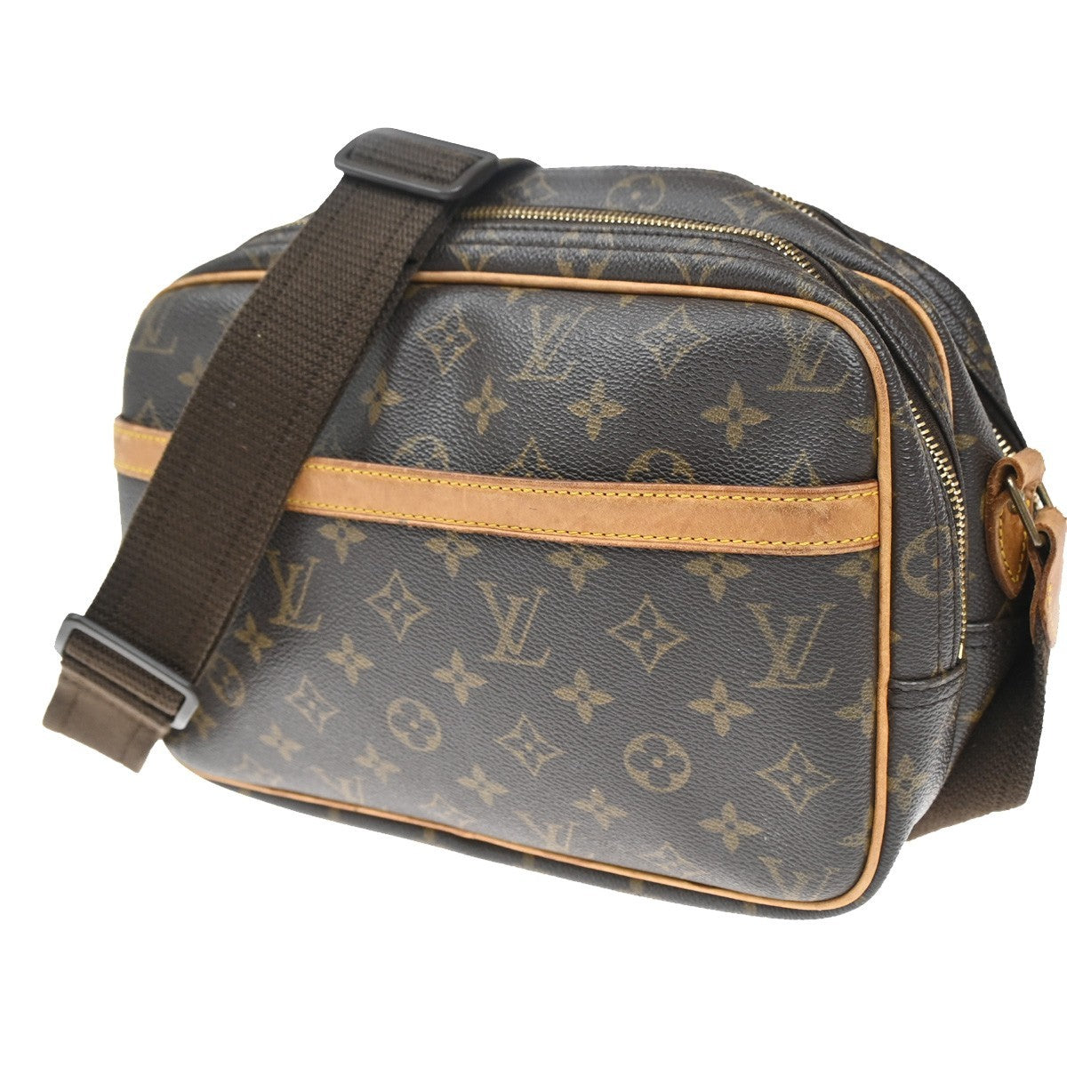 Louis Vuitton Reporter Bag Monogram Canvas, BROWN, CANVAS, Shoulder bag