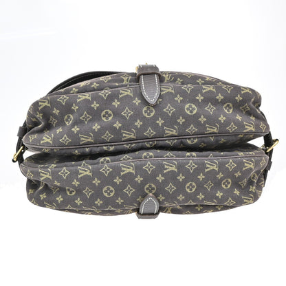 Louis Vuitton Saumur Handbag Mini Lin, BROWN, CANVAS, Shoulder bag