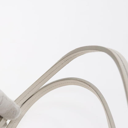 Salvatore Ferragamo Gancini Tote Leather, WHITE, LEATHER, Tote bag