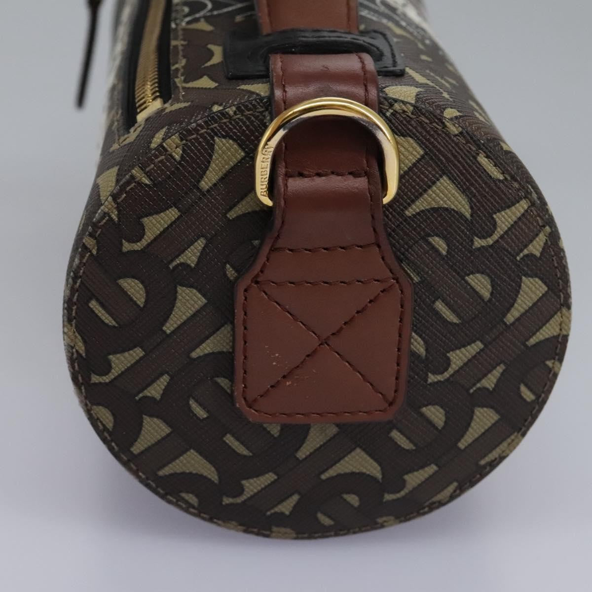 Burberry Barrel Crossbody Bag Monogram E-Canvas, BROWN, CANVAS, Crossbody bag
