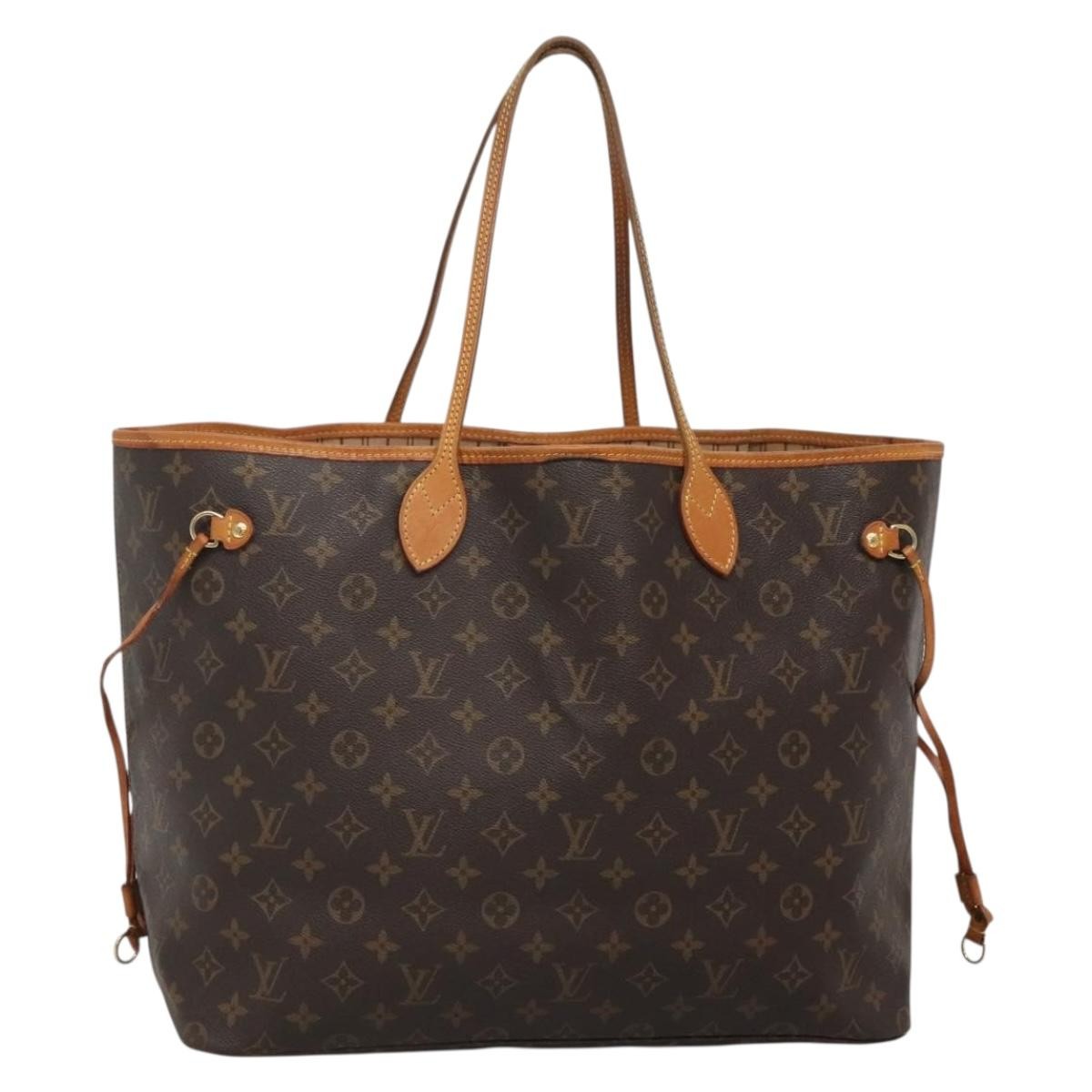 Louis Vuitton Neverfull Tote Monogram Canvas, BROWN, CANVAS, Tote bag