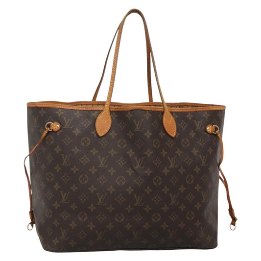 Louis Vuitton Neverfull Tote Monogram Canvas, BROWN, CANVAS, Tote bag