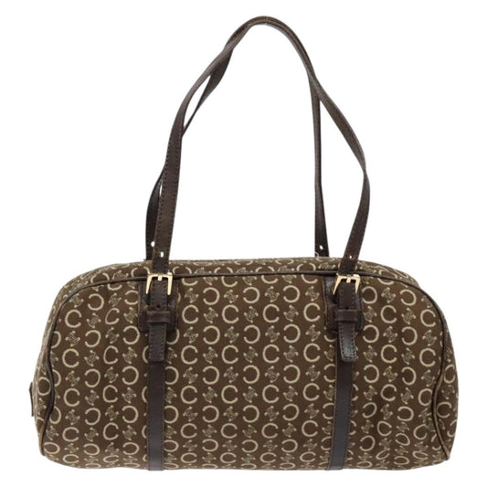 Celine Vintage Macadam Handbag Macadam, BROWN, CANVAS, Handbag
