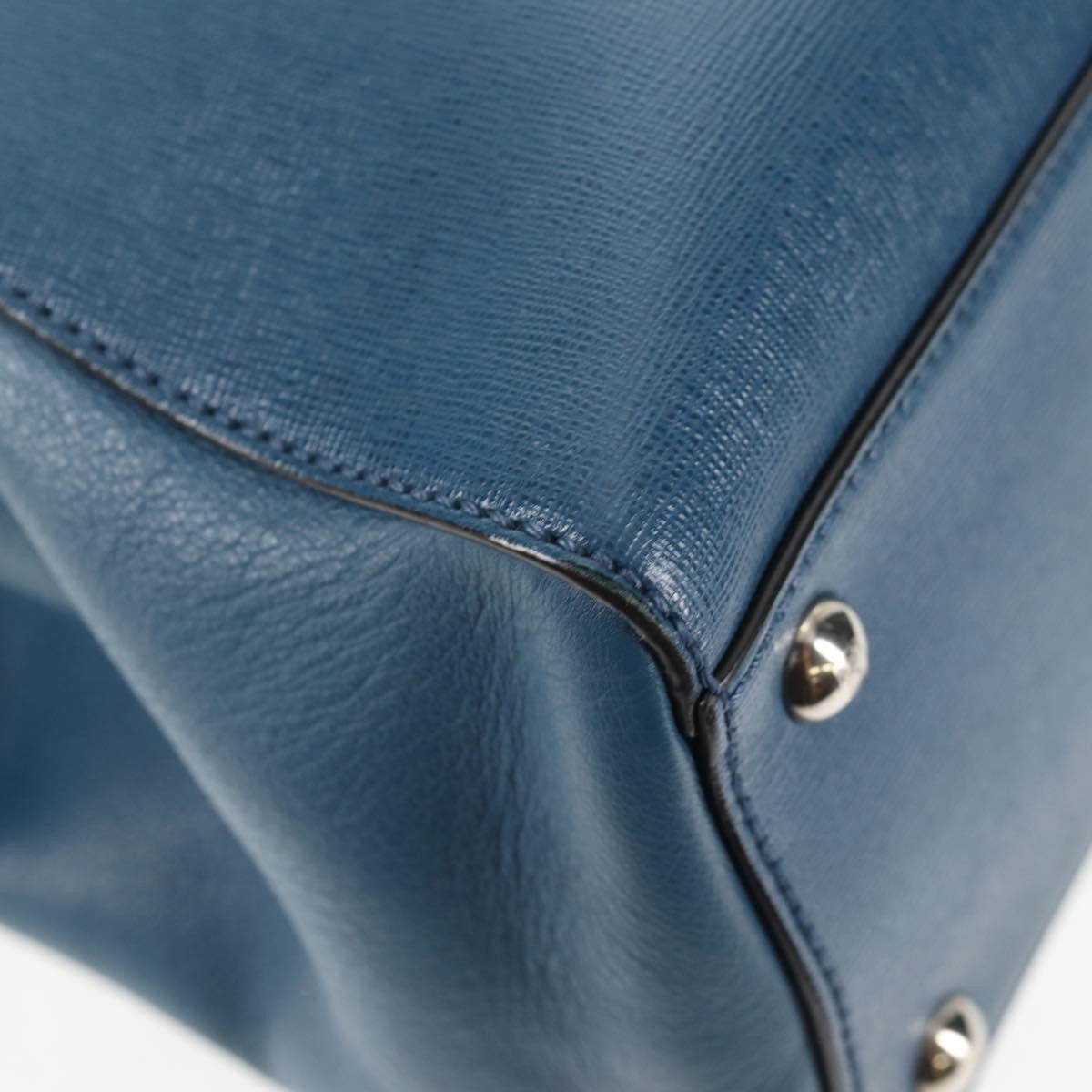 Fendi 2Jours Bag Leather, BLUE, LEATHER, Handbag