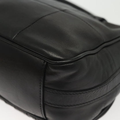 Salvatore Ferragamo Gancini handbag Leather, BLACK, LEATHER, Handbag