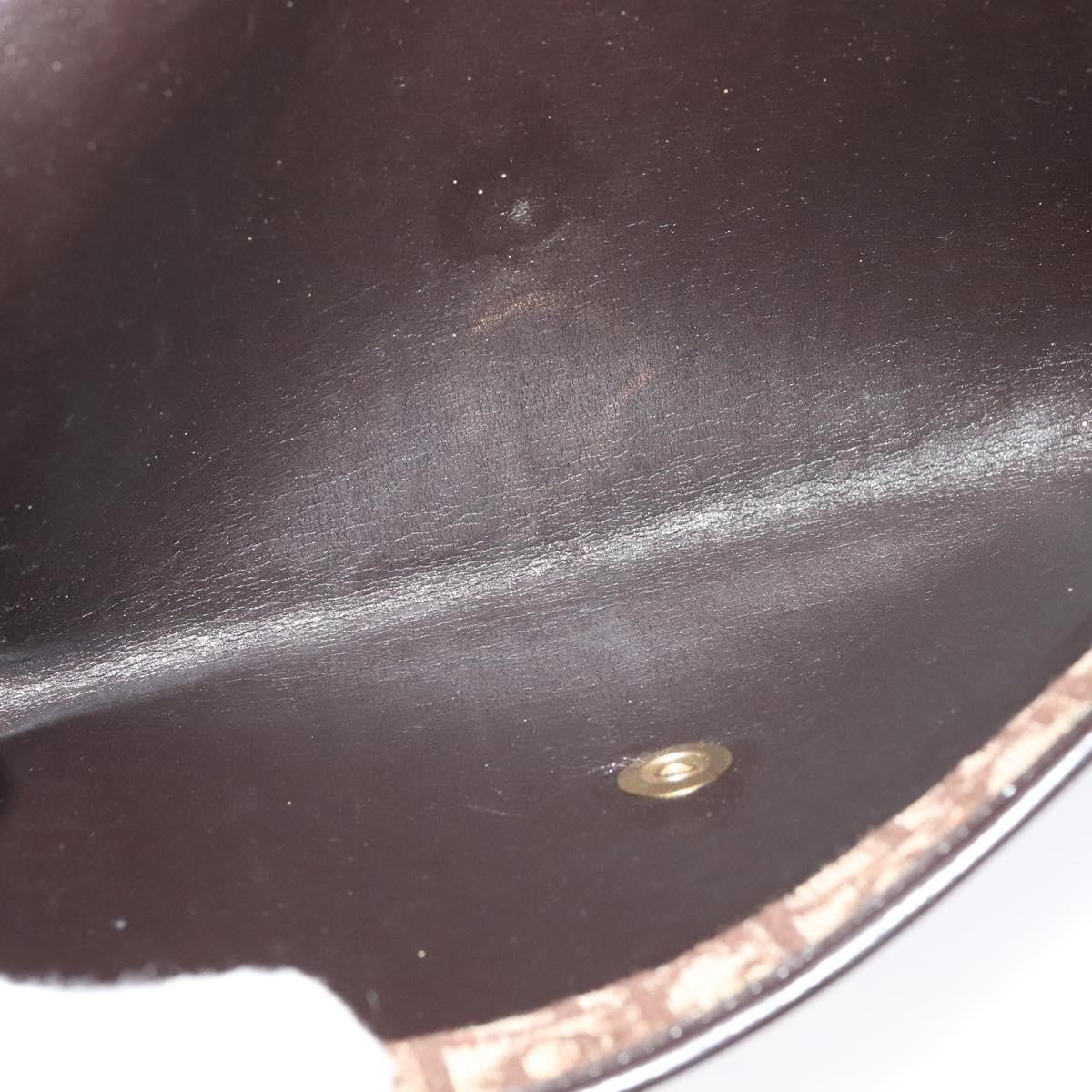 Christian Dior Vintage Flap Crossbody Bag Canvas, BROWN, CANVAS, Shoulder bag