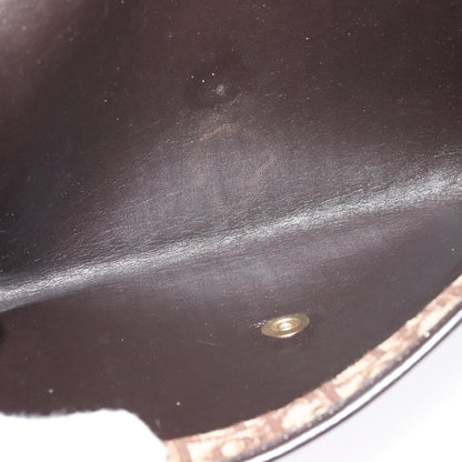 Christian Dior Vintage Flap Crossbody Bag Canvas, BROWN, CANVAS, Shoulder bag