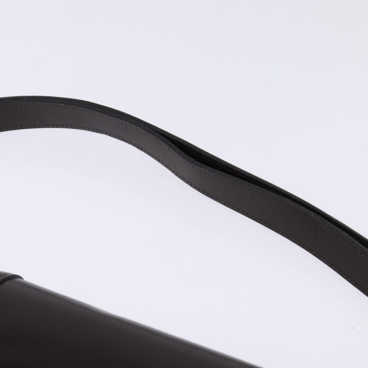 Christian Dior Flap Shoulder Bag Leather, BROWN, LEATHER, Shoulder bag