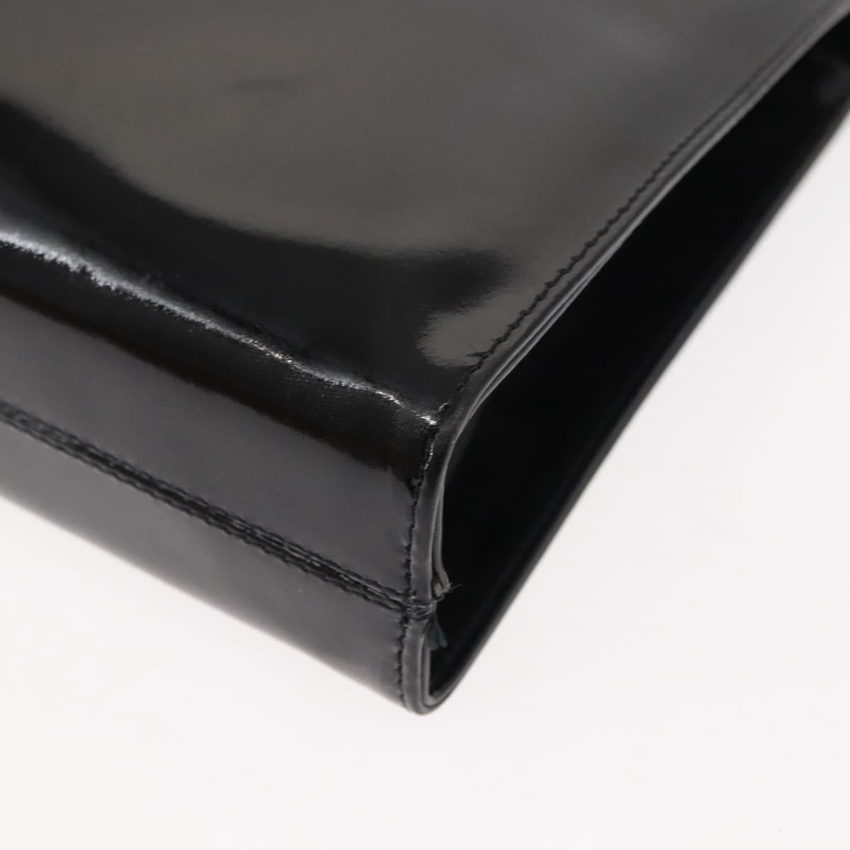 Salvatore Ferragamo Vintage Gancini Chain Shoulder Bag Patent Leather, BLACK, PATENT_LEATHER, Shoulder bag