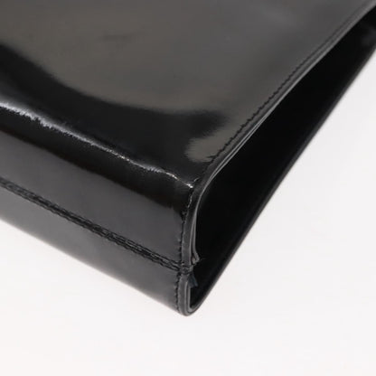 Salvatore Ferragamo Vintage Gancini Chain Shoulder Bag Patent Leather, BLACK, PATENT_LEATHER, Shoulder bag