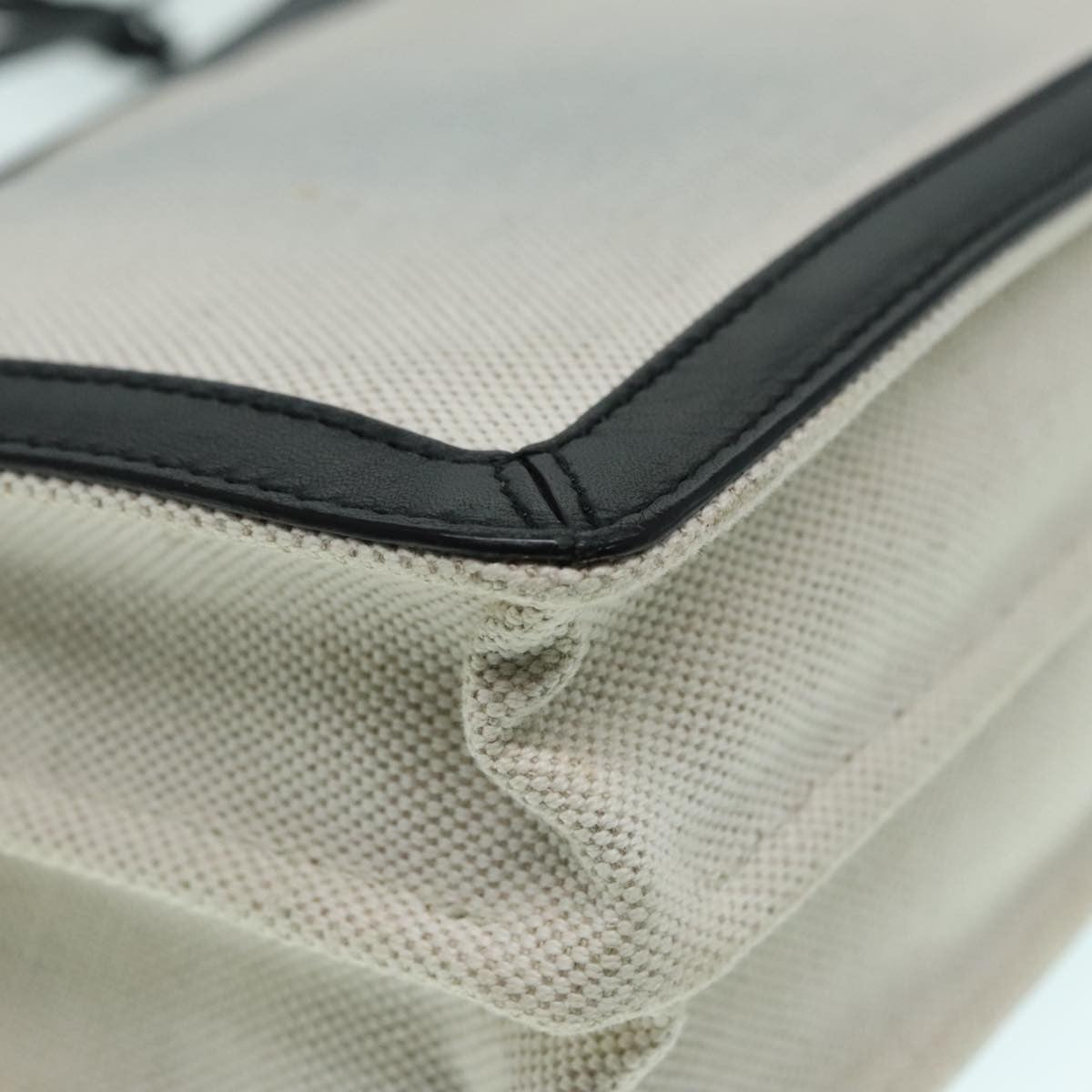 Balenciaga Navy Pochette Canvas and Leather, WHITE, CANVAS, Shoulder bag