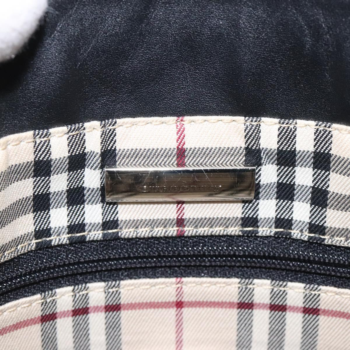 Burberry Vintage Handbag Leather, BLACK, LEATHER, Handbag