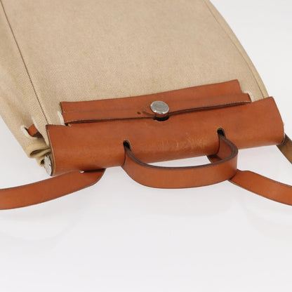 Hermes Herbag A Dos Backpack Toile, BEIGE, CANVAS, Backpack