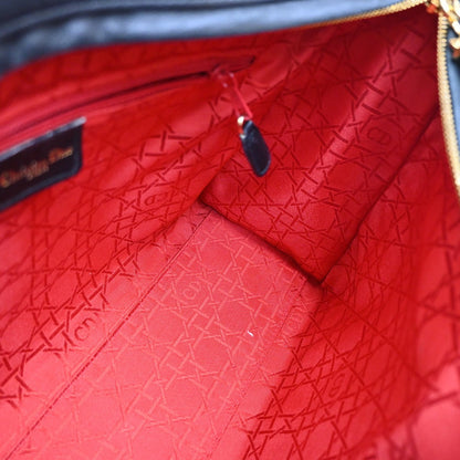 Christian Dior Vintage Lady Dior Bag Cannage Quilt Lambskin, BLACK, LEATHER, Handbag