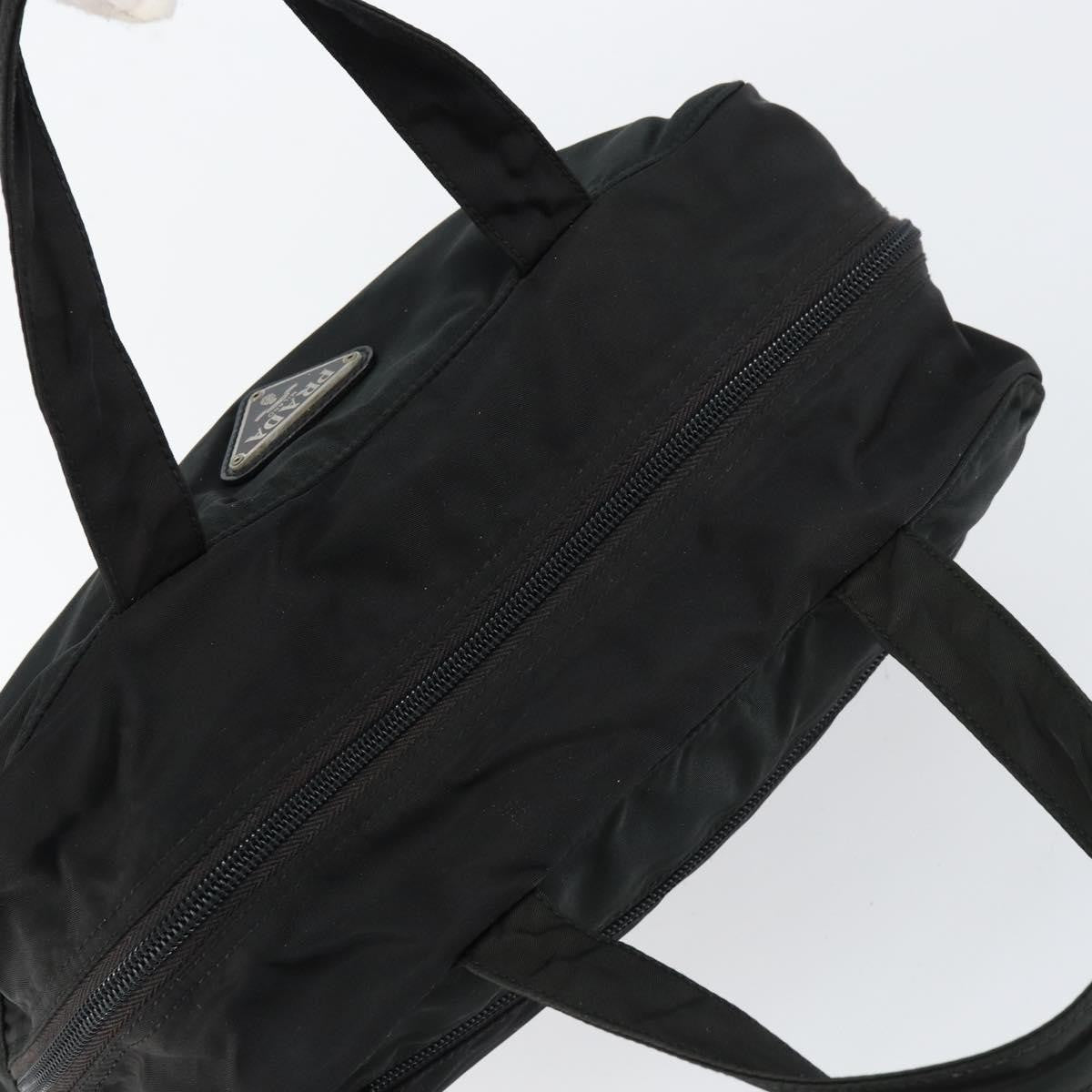 Prada Vintage Zip Handbag Tessuto, BLACK, NYLON, Handbag