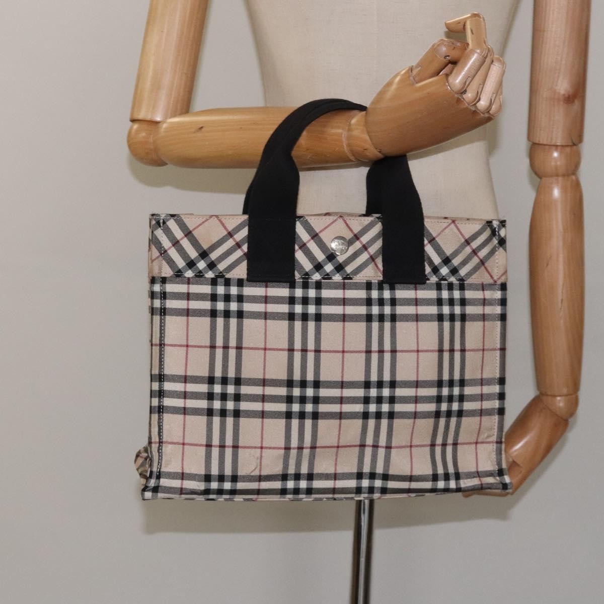 Burberry Blue Label Tote Bag Nylon, SILVER, NYLON, Tote bag