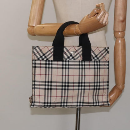 Burberry Blue Label Tote Bag Nylon, SILVER, NYLON, Tote bag