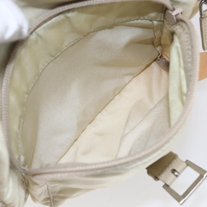 Prada Buckle Messenger Bag Tessuto, BEIGE, NYLON, Shoulder bag