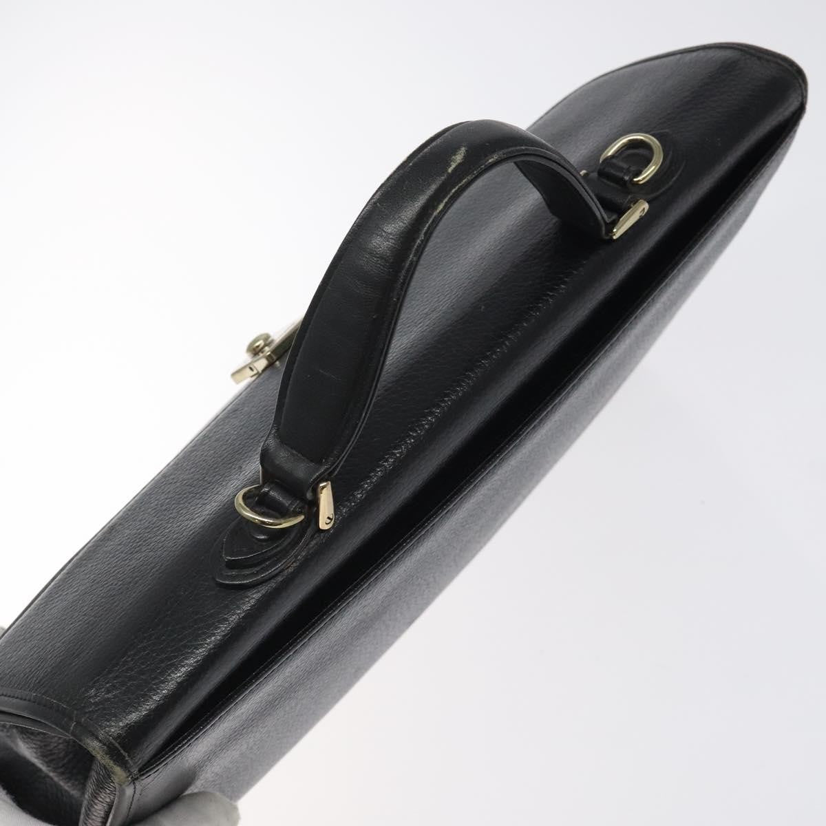 Burberry Convertible Briefcase Leather with London Check Coated Canvas, BLACK, LEATHER, Briefcase