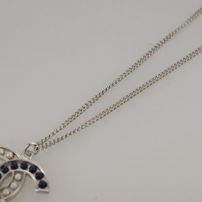 Chanel CC Pendant Necklace Metal, SILVER, METAL, Necklace