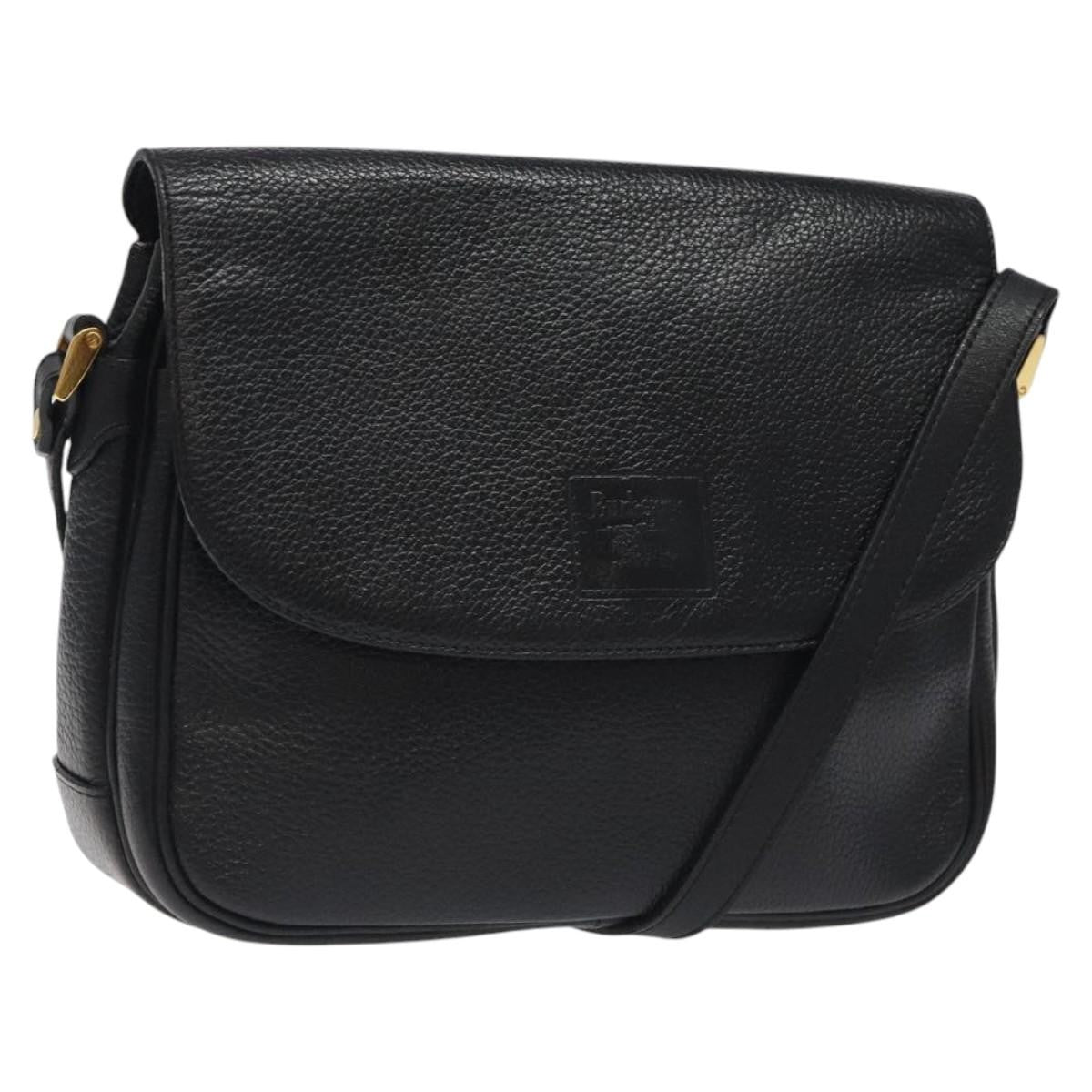 Burberry Flap Shoulder Bag Leather, BLACK, LEATHER, Shoulder bag