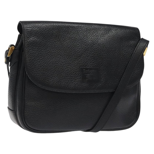 Burberry Flap Shoulder Bag Leather, BLACK, LEATHER, Shoulder bag