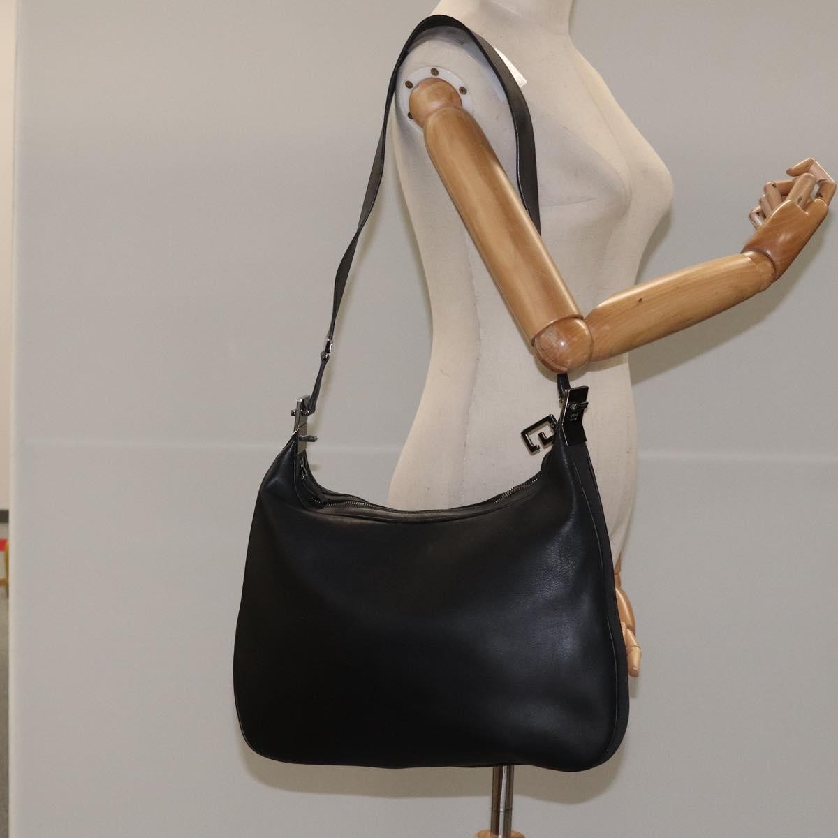 Gucci Vintage Shoulder Bag Leather, BLACK, LEATHER, Shoulder bag