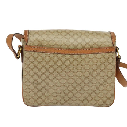 Celine Macadam Shoulder Bag PVC Leather, BEIGE, CANVAS, Shoulder bag