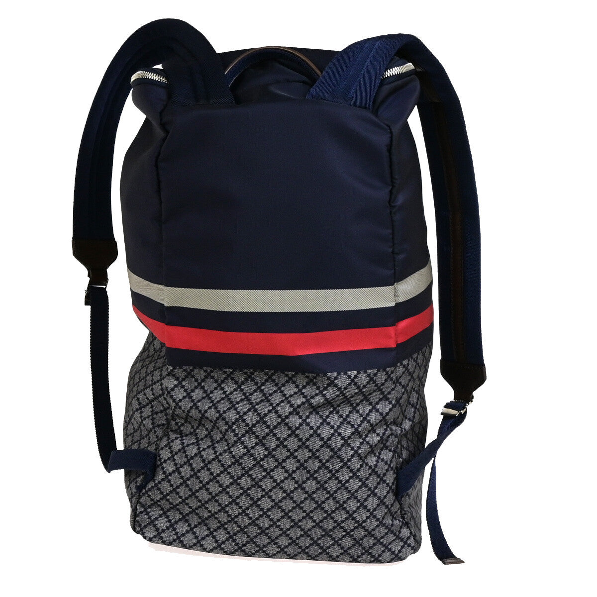 Gucci Travel Backpack GG Nylon, NAVY, NYLON, Backpack