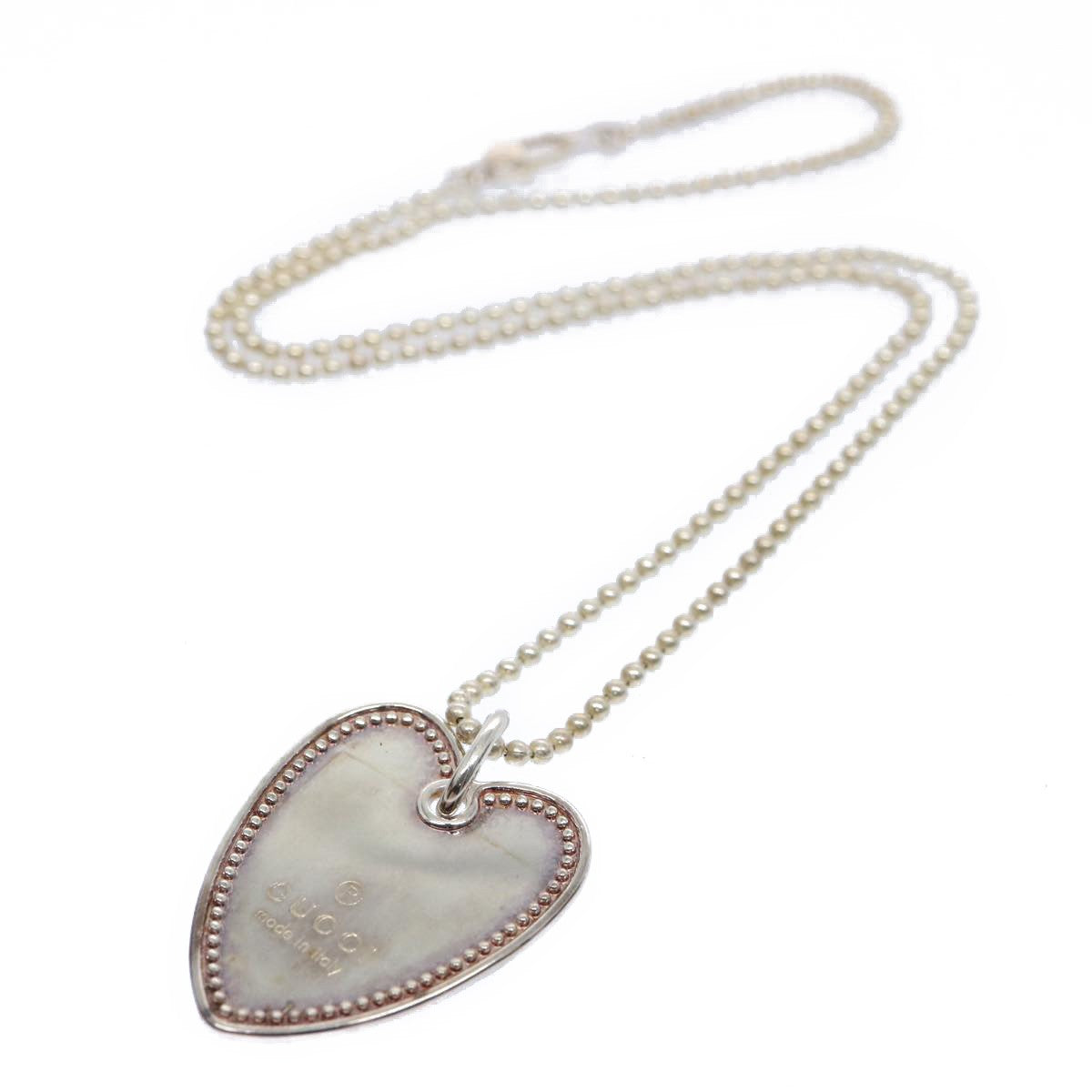 Gucci Heart Necklace Silver, SILVER, SILVER, Necklace