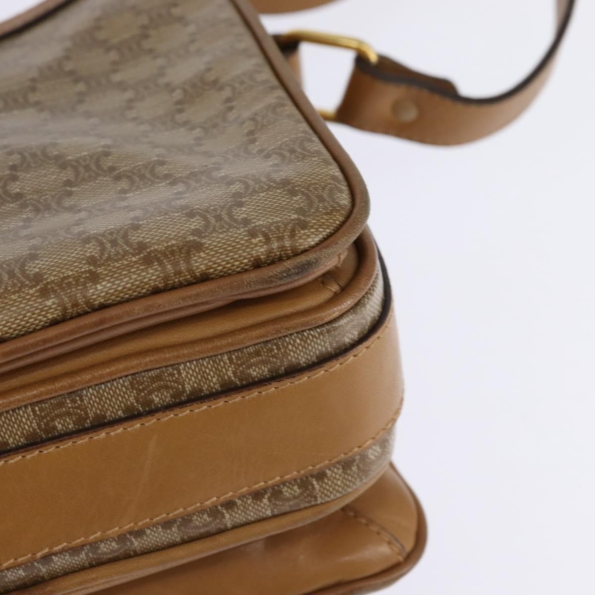 Celine Macadam Shoulder Bag PVC Leather, BEIGE, CANVAS, Shoulder bag