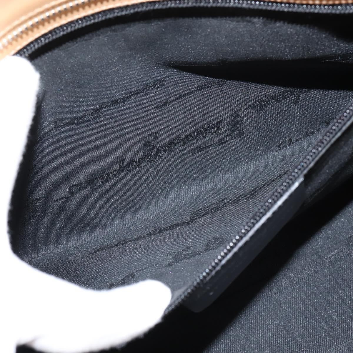 Salvatore Ferragamo Gancini Tote Leather, BEIGE, LEATHER, Tote bag